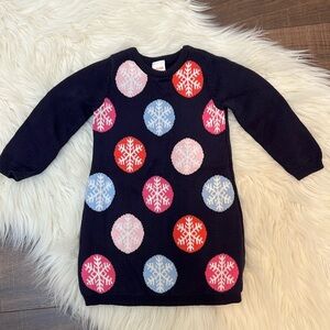 Gymboree knitted cotton sweater snowflake dress fall winter outfit size:18m-24m